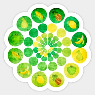 Veggie And Fruit Mandala Sticker